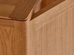 Kleiderschrank Tenso 3-türig, Wollstoff Tano Natur (79), Buche