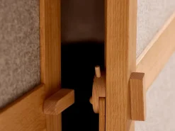 Kleiderschrank Tenso 3-türig, Wollstoff Tano Natur (79), Buche