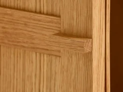 Kleiderschrank Tenso 2-türig, Wollstoff Tano Natur (79), Buche