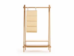 Kleiderständer Jukai Pur, mit Box und Hängefächer, Buche