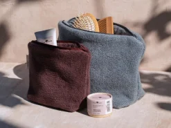 Kosmetiktasche ANEA maxi, atlantik, 28 x 9 x 17 cm, 100 % Baumwolle, GOTS