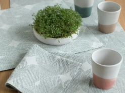 Kresseteller aus weißem Terracotta, H 4 cm, ø 17 cm