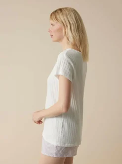 Kurzarmshirt aus Bio Baumwolle, 11 weiss, XL, GOTS