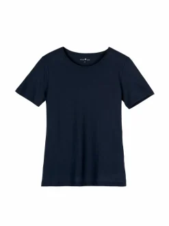 Kurzarmshirt aus Bio Baumwolle, 38 navy, 38, GOTS