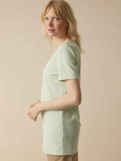 Kurzarmshirt aus Bio Baumwolle, 45 jade, 36, GOTS