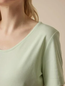 Kurzarmshirt aus Bio Baumwolle, 45 jade, 36, GOTS