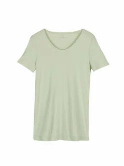 Kurzarmshirt aus Bio Baumwolle, 45 jade, 36, GOTS