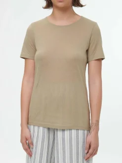 Kurzarmshirt aus Bio Baumwolle, 46 light khaki, 38, GOTS