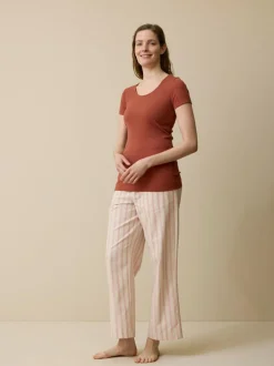 Kurzarmshirt aus Bio Wolle, 86 cranberry, XL