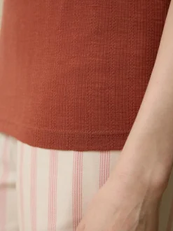 Kurzarmshirt aus Bio Wolle, 86 cranberry, XL