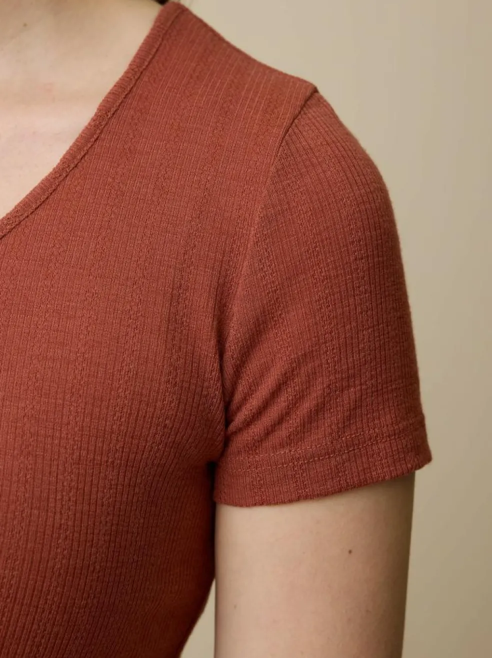 Kurzarmshirt aus Bio Wolle, 86 cranberry, XL