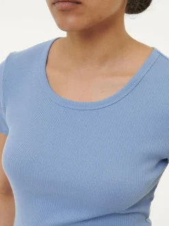 Kurzarmshirt aus Bio-Baumwolle, 92 meerblau, S, GOTS