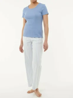 Kurzarmshirt aus Bio-Baumwolle, 92 meerblau, S, GOTS