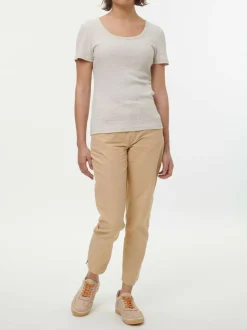 Kurzarmshirt aus Bio-Baumwolle, 14 natur melange, S, GOTS