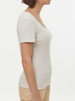 Kurzarmshirt aus Bio-Baumwolle, 14 natur melange, S, GOTS