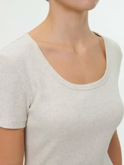 Kurzarmshirt aus Bio-Baumwolle, 14 natur melange, S, GOTS