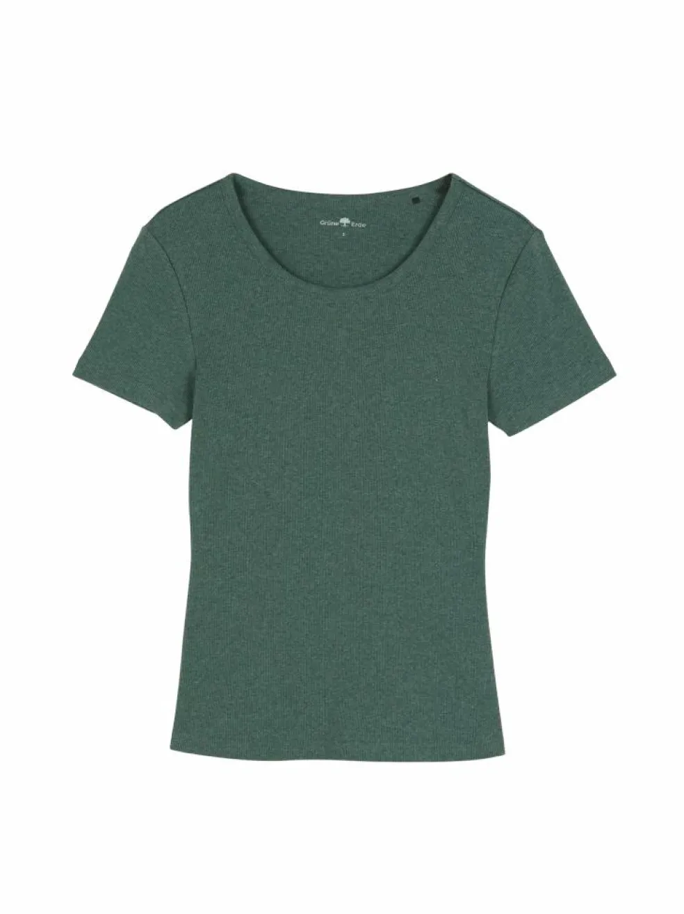 Kurzarmshirt aus Bio-Baumwolle, 43 eucalyptus melange, S, GOTS