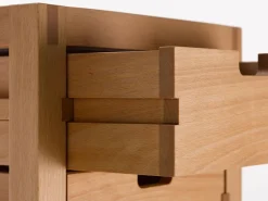 Ladenschrank Quint inkl. 6 Laden, B 34 x T 70 x H 72 cm, Tiefe 70 cm, Buche