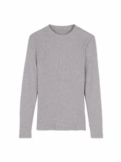 Langarmshirt aus Bio Baumwolle/Wolle, 04 grau melange, 38, GOTS