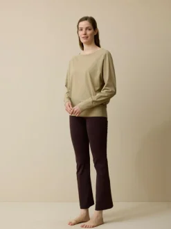 Langarmshirt aus Bio Baumwolle, 46 light khaki, S, GOTS