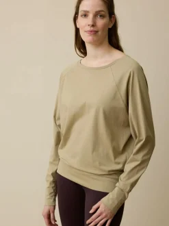 Langarmshirt aus Bio Baumwolle, 46 light khaki, S, GOTS