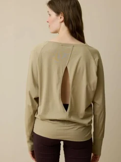 Langarmshirt aus Bio Baumwolle, 46 light khaki, S, GOTS