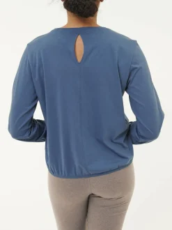 Langarmshirt aus Bio Baumwolle, 33 vintage Indigo, S, GOTS