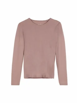 Langarmshirt aus Bio Baumwolle, 72 rosenholz, 38