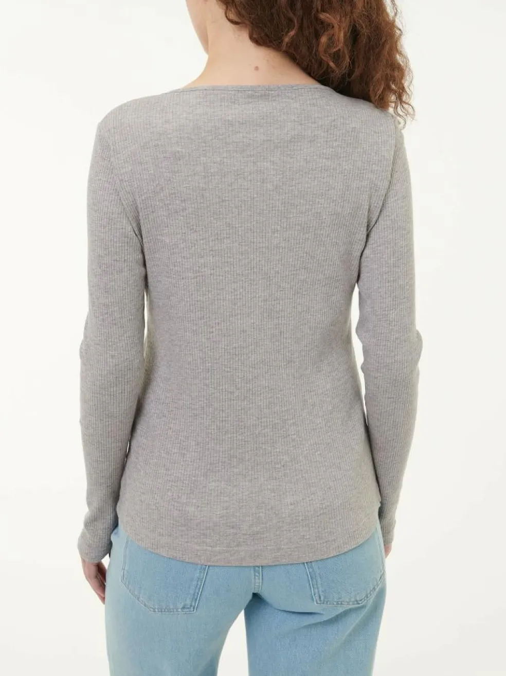 Langarmshirt aus Bio Baumwolle/Wolle, 04 grau melange, 38, GOTS