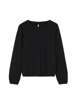 Langarmshirt aus Bio Baumwolle, 01 schwarz, S, GOTS