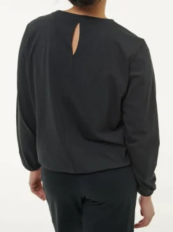 Langarmshirt aus Bio Baumwolle, 01 schwarz, S, GOTS