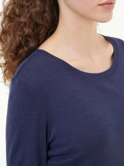 Langarmshirt aus Bio Wolle, 39 royalblau, S, GOTS