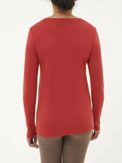 Langarmshirt aus Bio Wolle, 27 cranberry, S, GOTS