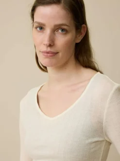 Langarmshirt aus Bio Wolle, 13 natur, L, GOTS