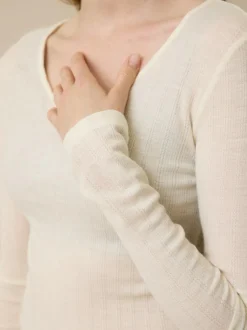 Langarmshirt aus Bio Wolle, 13 natur, L, GOTS