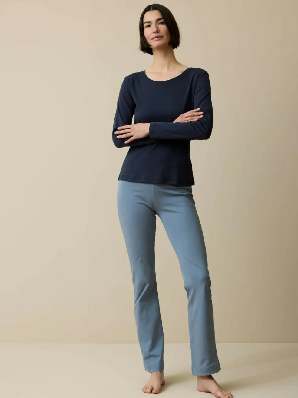 Langarmshirt aus Bio-Baumwolle, 81 mitternachtsblau, 38, GOTS