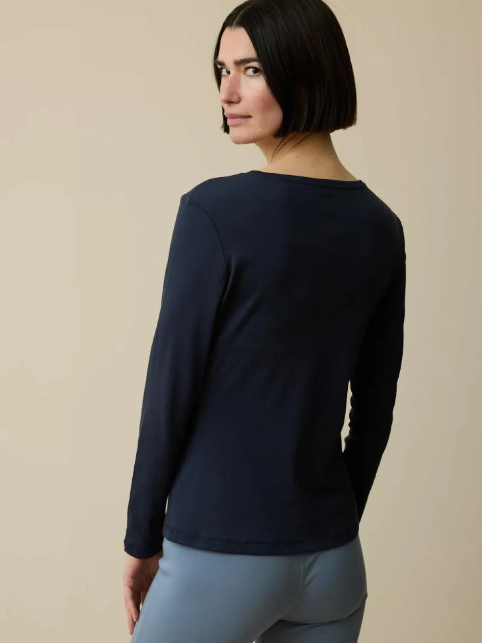 Langarmshirt aus Bio-Baumwolle, 81 mitternachtsblau, 38, GOTS