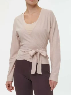 Langarm-Wickelshirt aus Bio Baumwolle/Hanf, 73 camelie, 44, GOTS