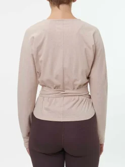 Langarm-Wickelshirt aus Bio Baumwolle/Hanf, 73 camelie, 44, GOTS