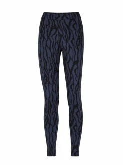Legging aus Bio Baumwolle, 82 print mitternachtsblau, 38, GOTS