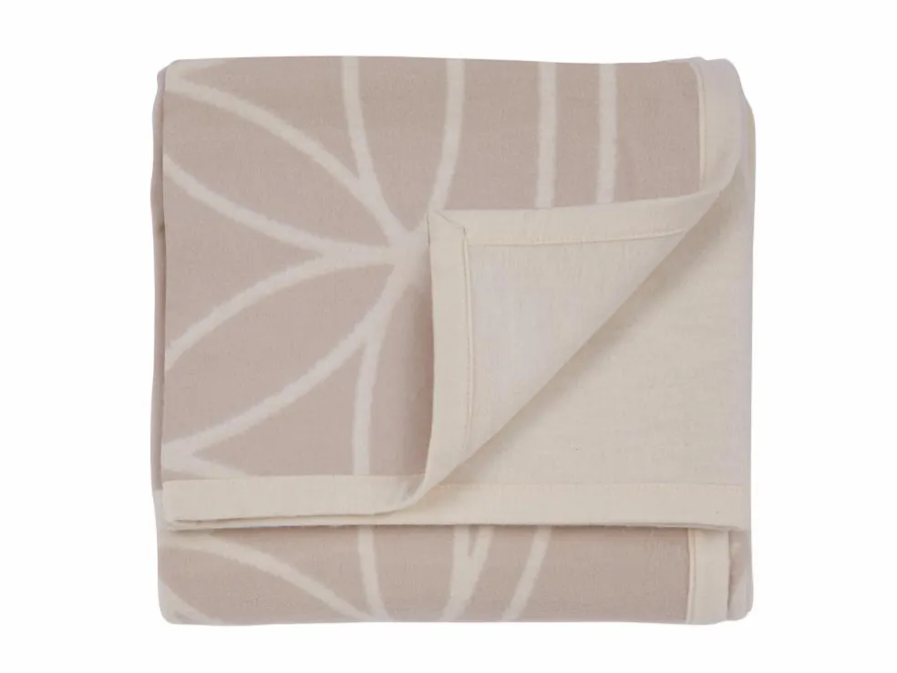 Meditationsdecke Blume des Lebens, natur/quarz, 150 x 200 cm, 100 % Baumwolle, GOTS