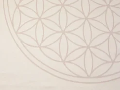 Meditationsdecke Blume des Lebens, natur/quarz, 150 x 200 cm, 100 % Baumwolle, GOTS