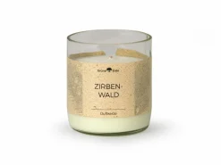 Natürliche Rapswachskerze ZIRBENWALD im rezyklierten Glas, Baumwolldocht, 325 ml, H 9,5 cm, ø 8,5 cm