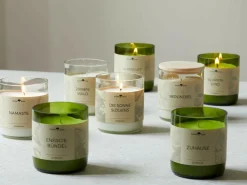 Natürliche Rapswachskerze ALPENLUFT im rezyklierten Glas, Baumwolldocht, 325 ml, H 9,5 cm, ø 8,5 cm