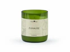 Natürliche Rapswachskerze ZUHAUSE im rezyklierten Glas, Baumwolldocht, 325 ml, H 9,5 cm, ø 8,5 cm