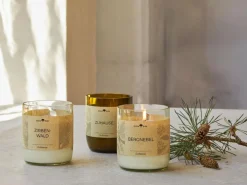 Natürliche Rapswachskerze ZUHAUSE im rezyklierten Glas, Baumwolldocht, 325 ml, H 9,5 cm, ø 8,5 cm