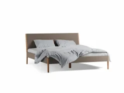 Polsterbett Almeno, 180 x 200, mit Bezug Wollstoff Tano Natur (79), Buche