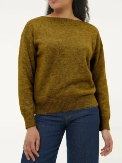 Pullover aus Alpakawolle, 54 ocker gold, S