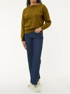 Pullover aus Alpakawolle, 54 ocker gold, S