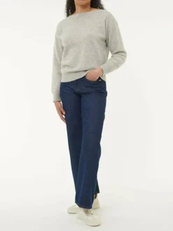 Pullover aus Alpakawolle, 04 grau melange, S